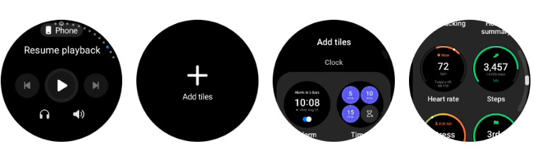Tổng quan về trình duyệt mặt đồng hồ và ô xếp dọc trên One UI Watch 5