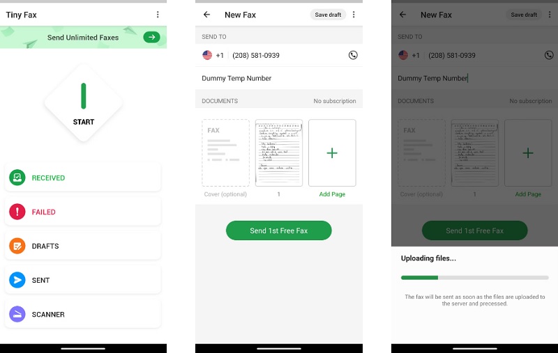 Ứng dụng Tiny Fax