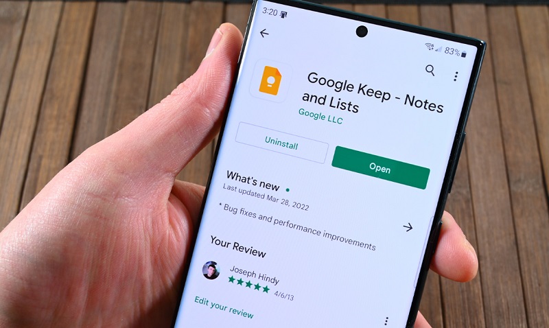 Ứng dụng Google Keep