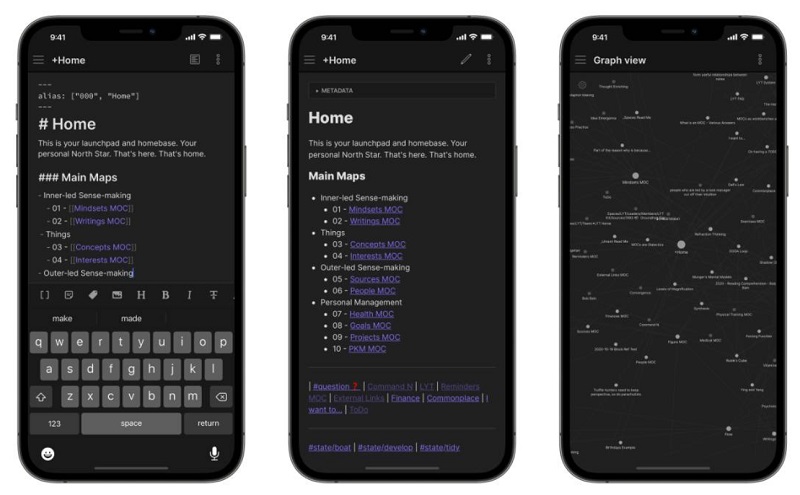 Ứng dụng ghi chú Obsidian