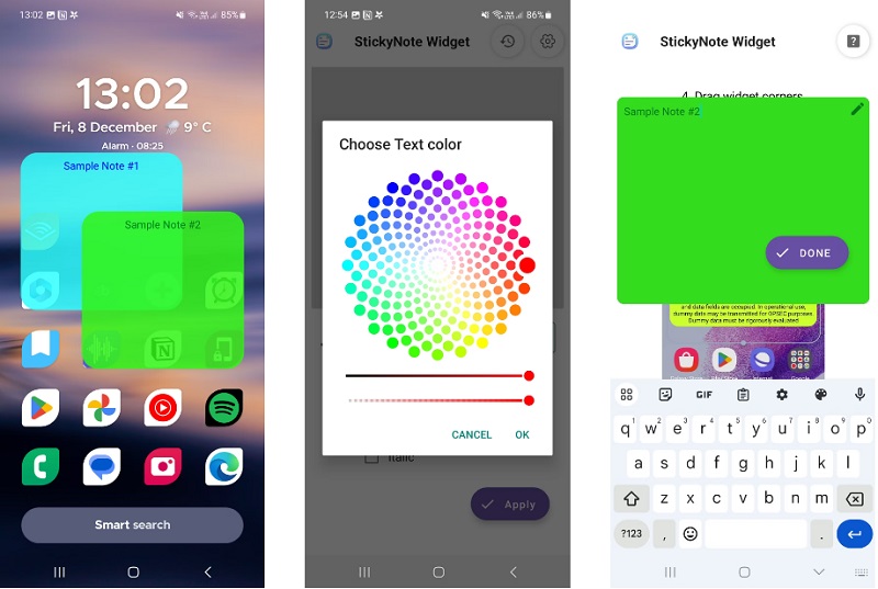 Ứng dụng ghi chú Sticky Notes + Widget