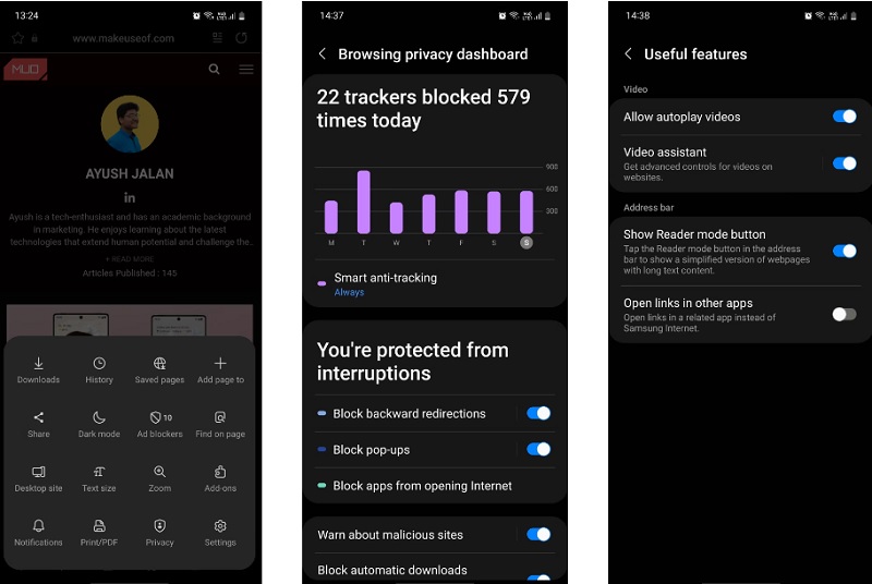Trình duyệt Samsung Internet 