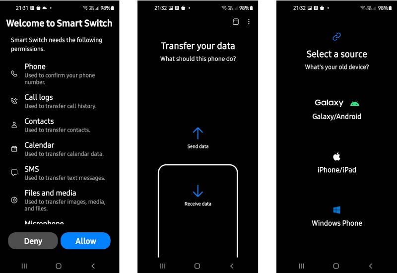 Tính năng Samsung Smart Switch