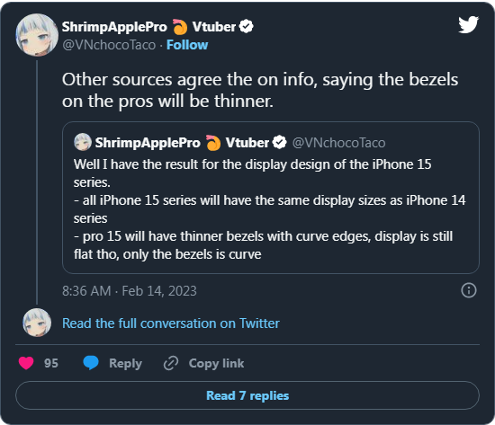 Xuất hiện nguồn tin tái khẳng định iPhone 15 Pro sẽ có viền mỏng hơn