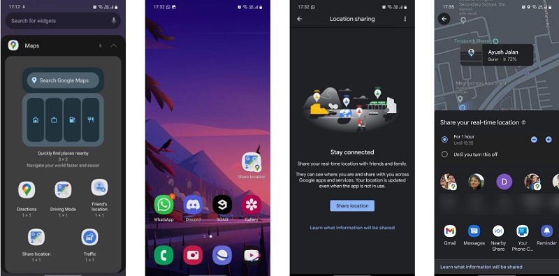Tiện ích Chia sẻ vị trí (Share Location)