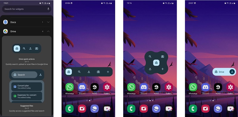 Tiện ích Quick Actions của Google Drive