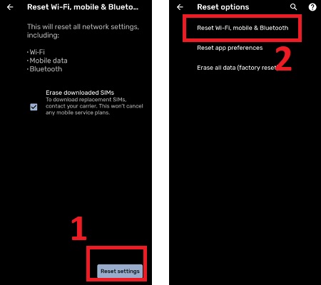 Đặt lại cài đặt mạng