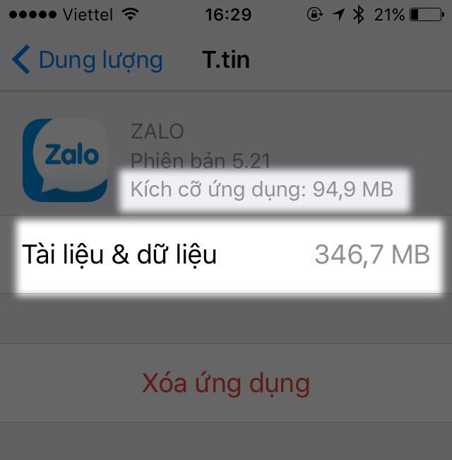 xóa bộ nhớ đệm trên iPhone