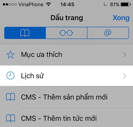 Xóa lịch sử tìm kiếm trên Google bằng iPhone