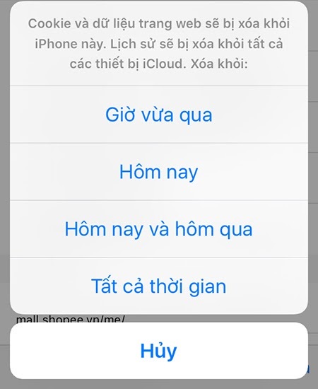 Xóa lịch sử tìm kiếm trên Google bằng iPhone