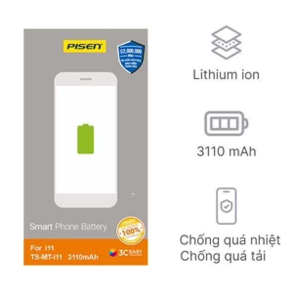 PPS11 - Thay pin iPhone 11chính hãng Pisen