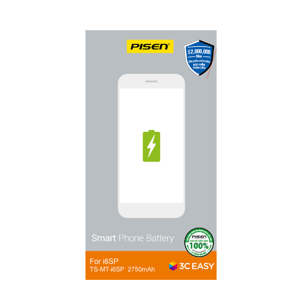 PPS6SP - Thay pin iPhone 6S Plus chính hãng Pisen