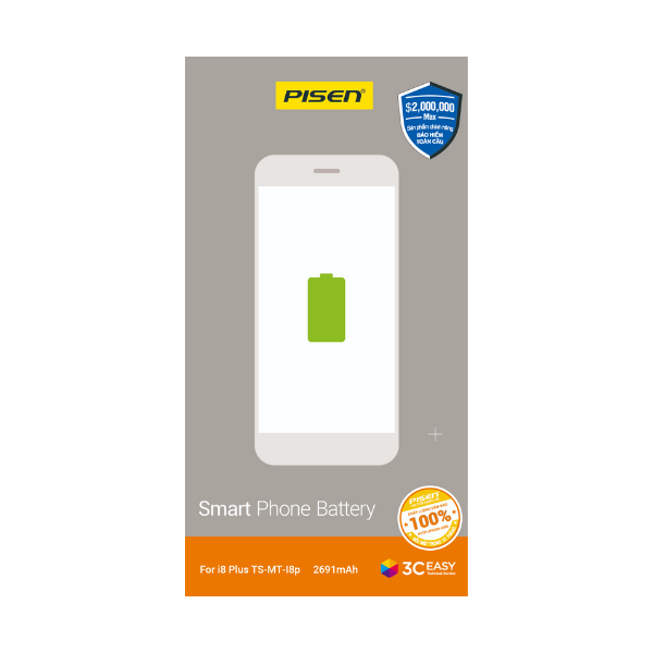 PPS8P - Thay pin iPhone 8 Plus chính hãng Pisen
