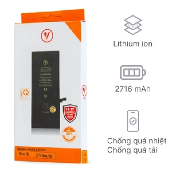 PVX - Thay pin iPhone X chính hãng Vmas
